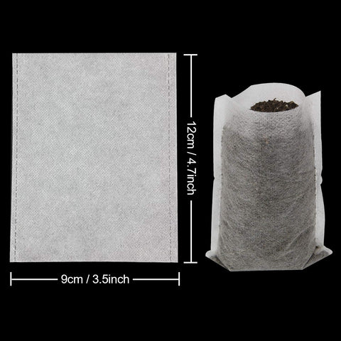Augshy 200-Pack 3.5x4.7 in Non-Woven Plant Grow Bags – Breathable Seedling Pots