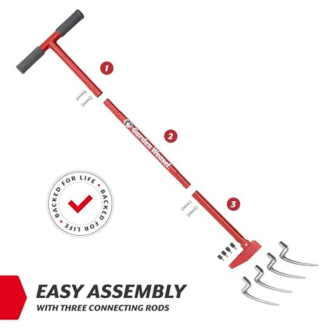 Garden Weasel Claw Pro Garden Tiller and Cultivator – Twist-Action Soil Loosener with Adjustable Tines and Ergonomic Handle