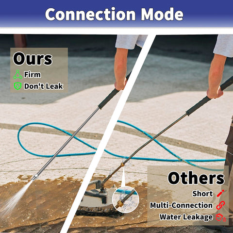 Feirenql 120 Inch Stainless Steel Pressure Washer Extension Wand – 2-Pack, 60