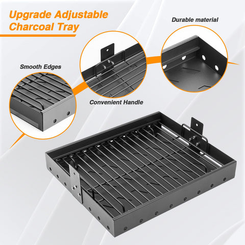 AOREWTGGH PS9900 charcoal tray features sturdy iron construction for high-temperature grilling.