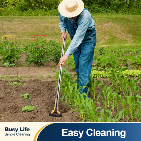 Yocada Hoe Garden Tool — 61-Inch Adjustable Stainless Steel Long-Handle Hoe for Weeding, Ditching, and Soil Loosening