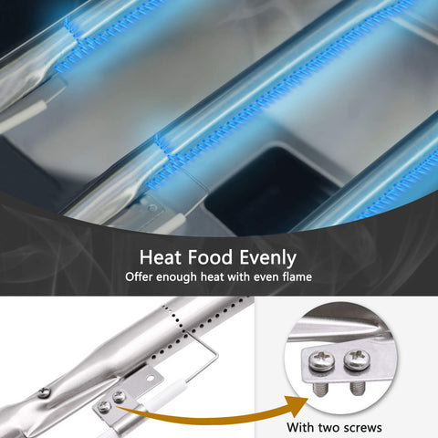 Criditpid Grill Replacement Parts Kit for Nexgrill 5-Burner & 4-Burner Models | 5-Pack Burners, Heat Shields & Igniters