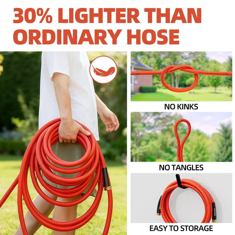 SPECILITE 5/8-in Hot/Cold Short Leader Hose 15 ft –50°F to 190°F – Flexible Rubber with 3/4-in Brass Fittings