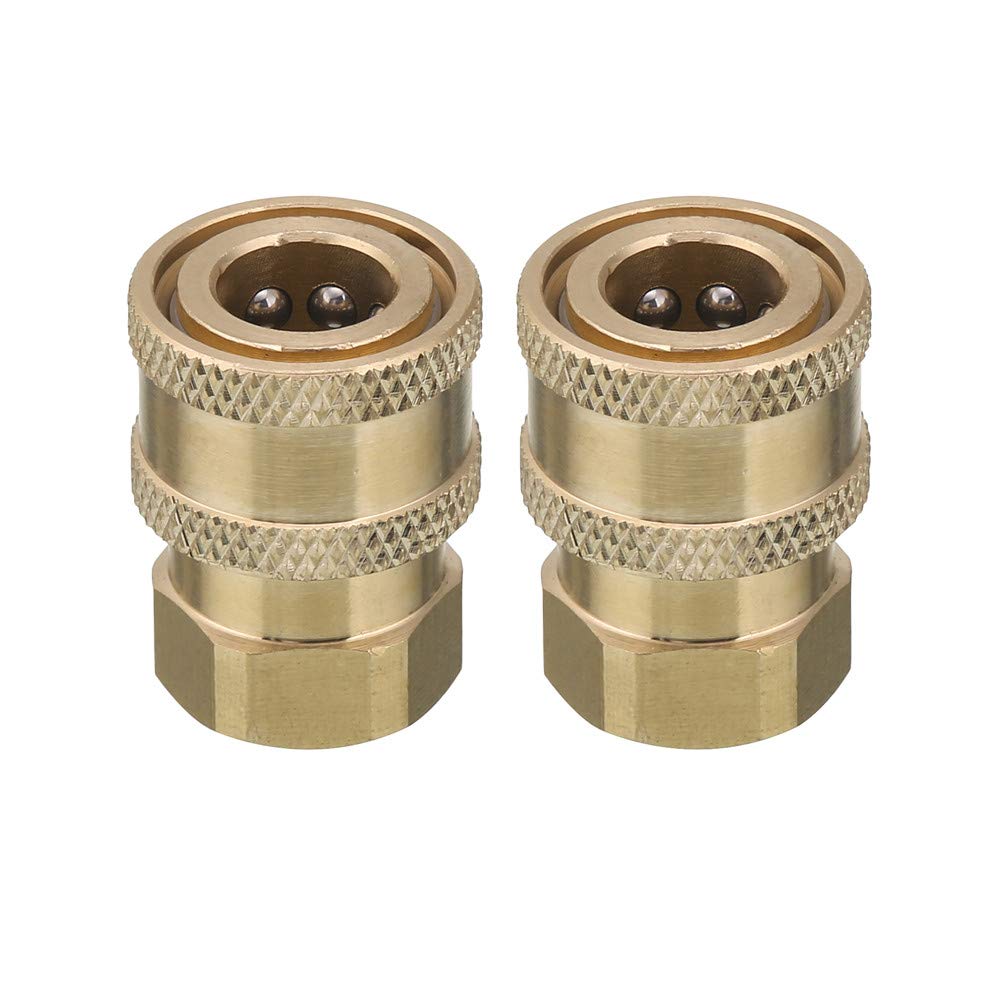 RIDGE WASHER 5000-psi brass fitting coupler supports heavy-duty cleaning tasks.