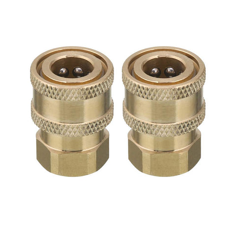RIDGE WASHER 5000-psi brass fitting coupler supports heavy-duty cleaning tasks.