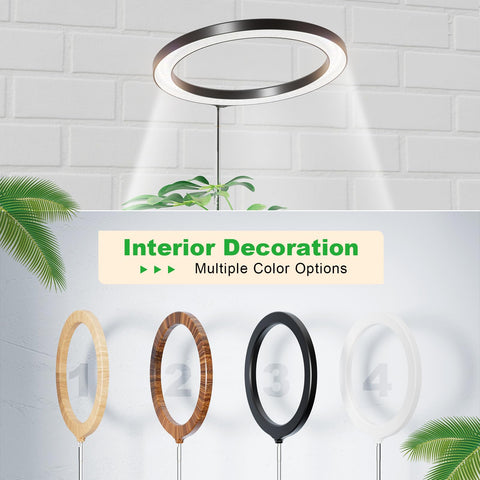 Little Joke 12-Inch Tall Halo Grow Light – Full Spectrum Indoor Plant Light, Height Adjustable 11-65 in, Auto Timer 3/9/12h, 9 Brightness Levels