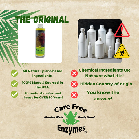 Care Free Enzymes Chicken Shampoo & Poultry Wash – Apple Scented, 16 oz
