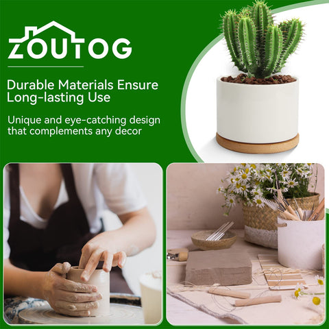 ZOUTOG drainage holes support healthy watering for succulents.