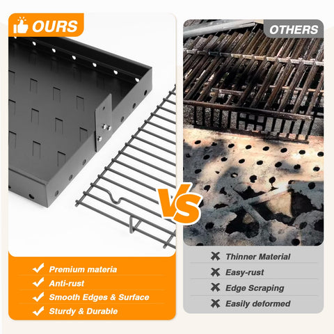 AOREWTGGH ash-outlet bottom design simplifies cleanup after grilling sessions.