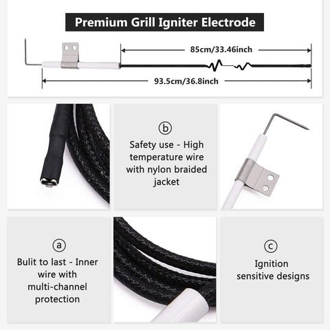 Criditpid Grill Replacement Parts Kit for Nexgrill 5-Burner & 4-Burner Models | 5-Pack Burners, Heat Shields & Igniters