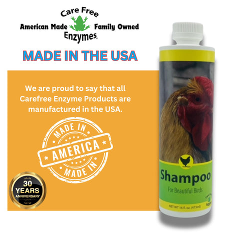 Care Free Enzymes Chicken Shampoo & Poultry Wash – Apple Scented, 16 oz