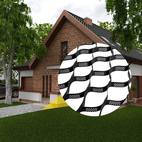 VEVOR Ground Grid 25ft x 9.5ft – 1,885 lbs/ft² Load, 3in Depth HDPE Geo Grid