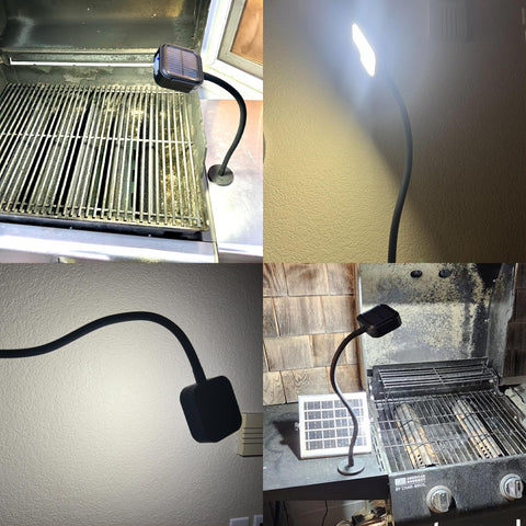 SKNOOY Rechargeable Grill Light — 24 LED Magnetic Gooseneck, USB-C, Multi-Mode BBQ Lighting