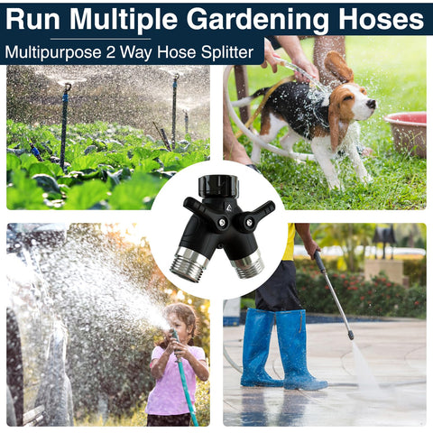 DBR Tech® Garden Hose Splitter 2 Way Heavy Duty | Leak-Proof Faucet Adapter
