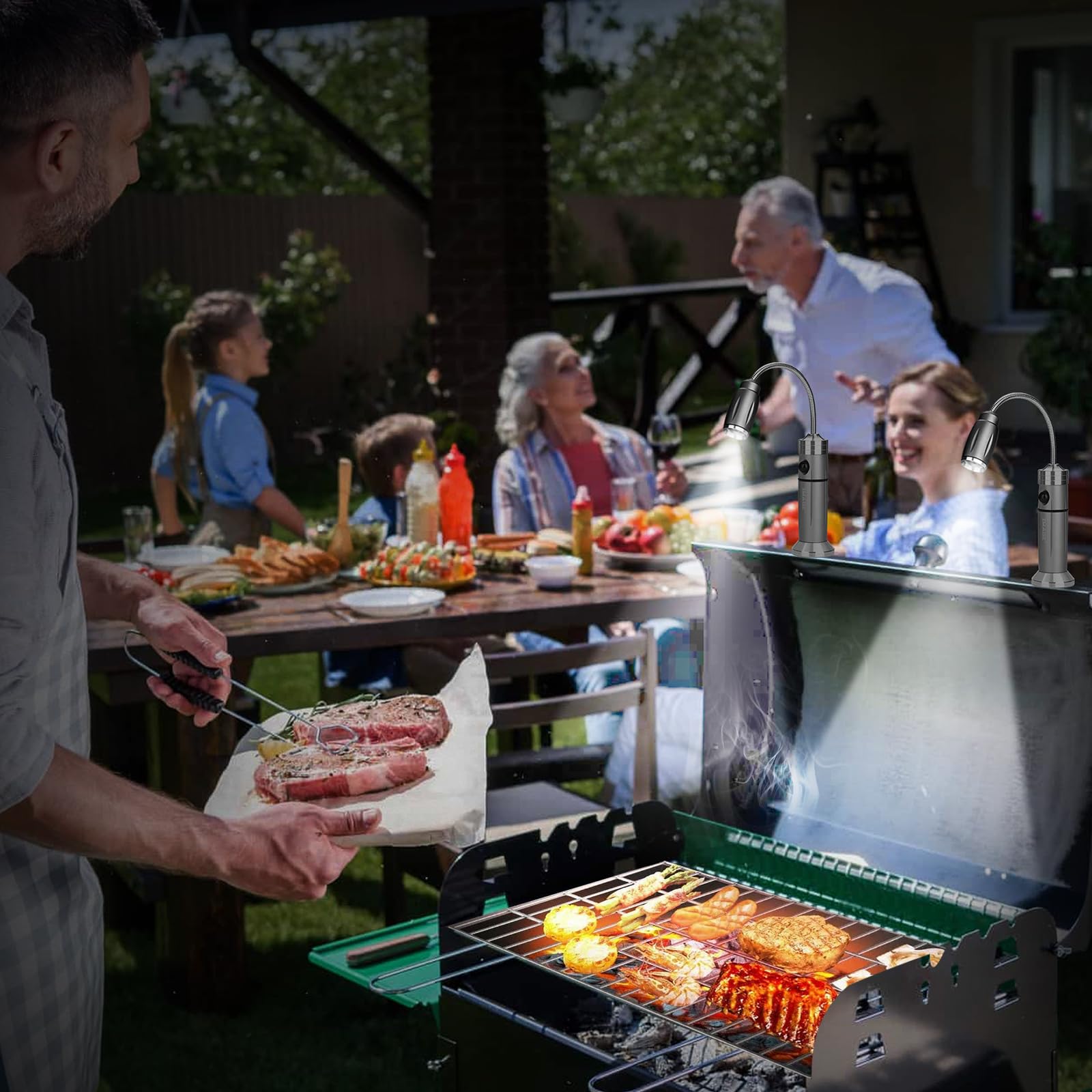 IMAGE 2-pack barbecue light set for extended grilling setups