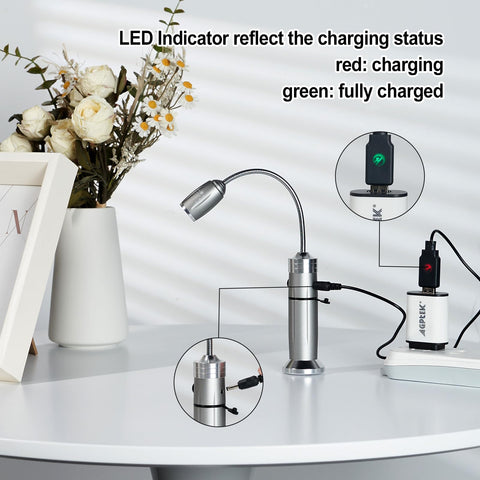 IMAGE USB-rechargeable barbecue light with charging indicator for easy status check
