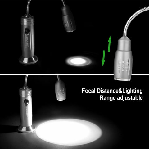 IMAGE magnetic ultra-bright barbecue light adjustable focal distance for diverse ranges.