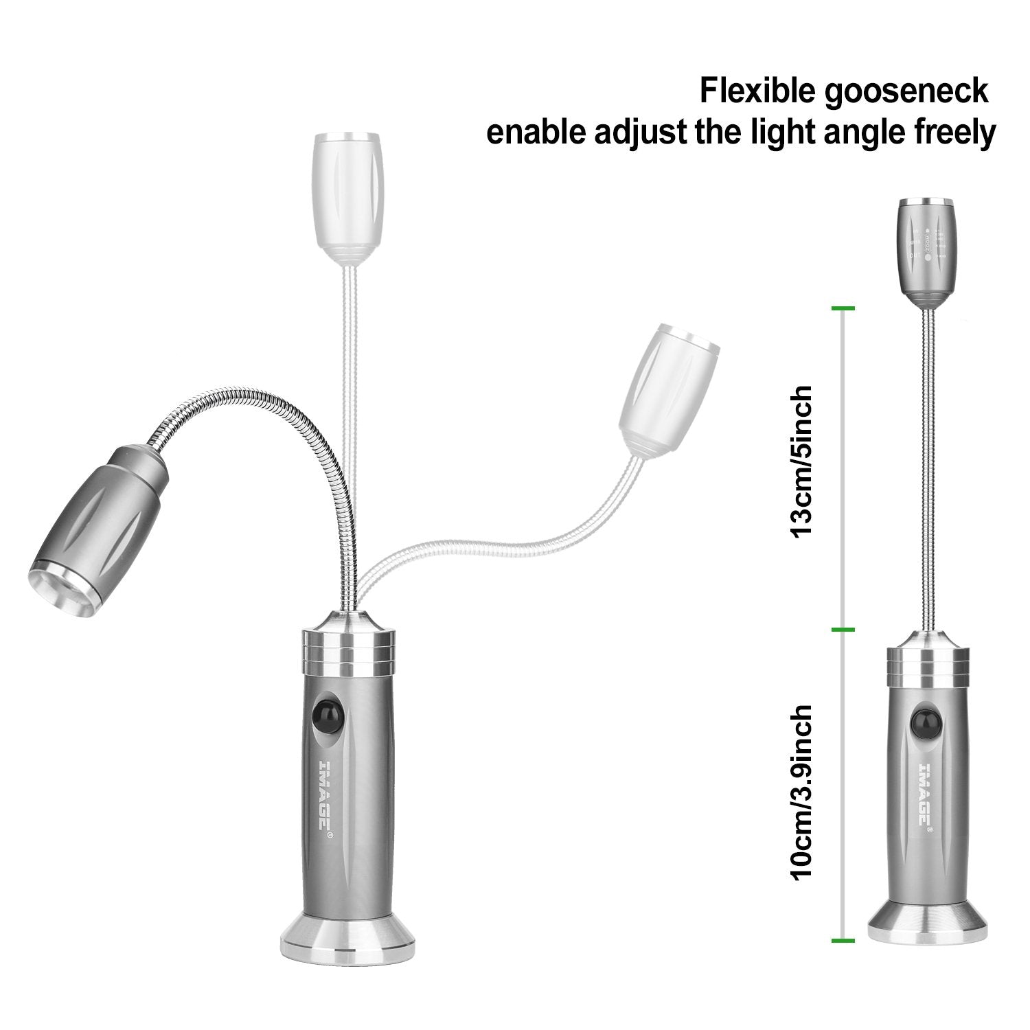 IMAGE magnetic ultra-bright barbecue light flexible gooseneck angle adjustment.