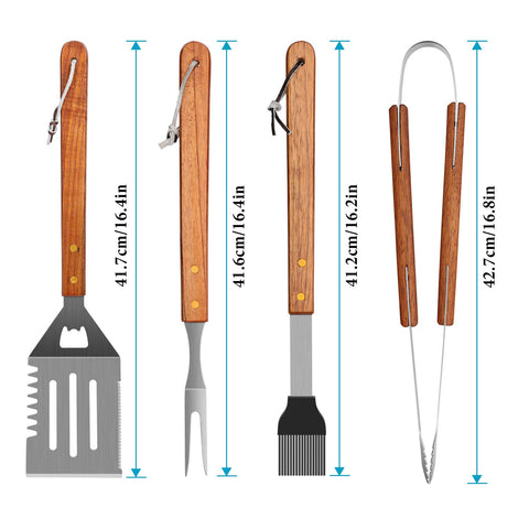 IMAGE Wooded BBQ basting brush for even sauce application.