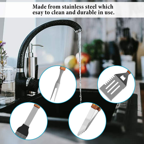 IMAGE Wooded BBQ easy-clean design for quick maintenance after grilling.