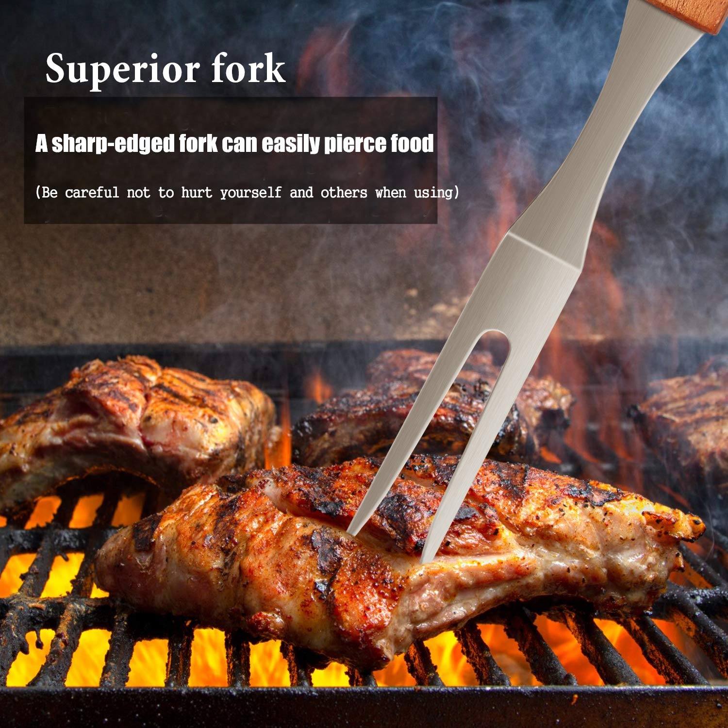IMAGE Wooded BBQ four-piece packaging ready for gifting.