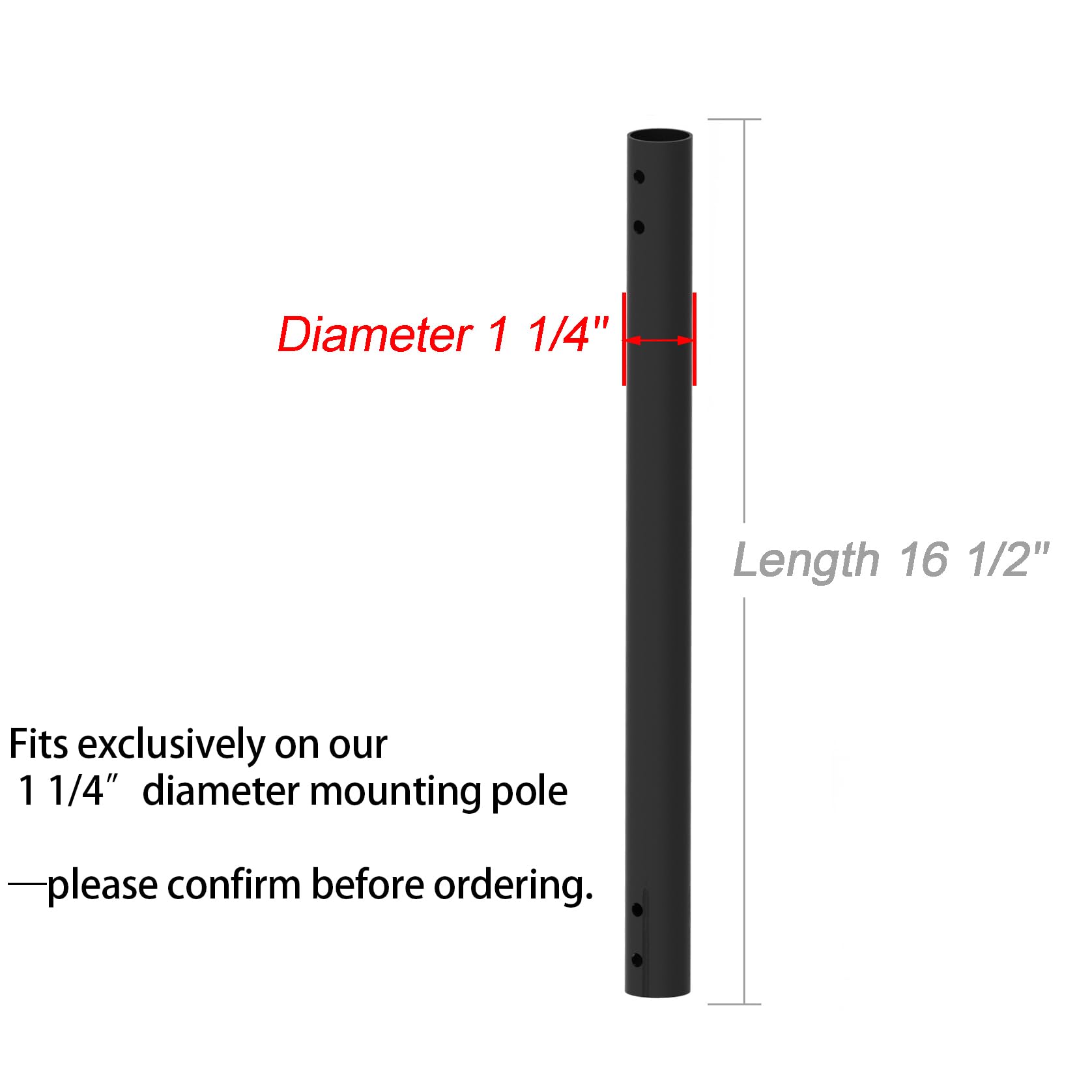 Imbesel extension pole coupling hardware ready for easy installation