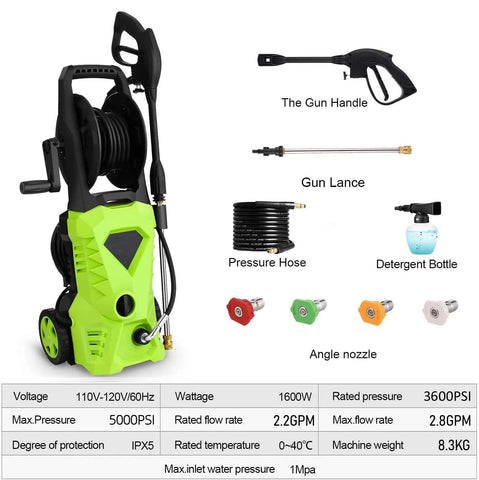 Imdot 5000PSI four-nozzle configuration for versatile tasks