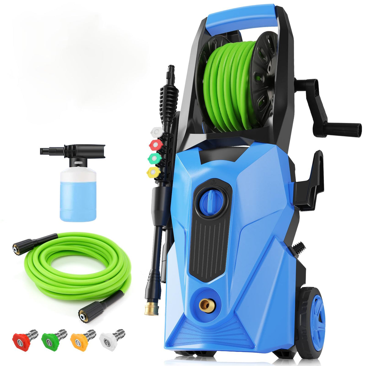 Imdot 5000PSI electric pressure washer front view for powerful outdoor cleaning.