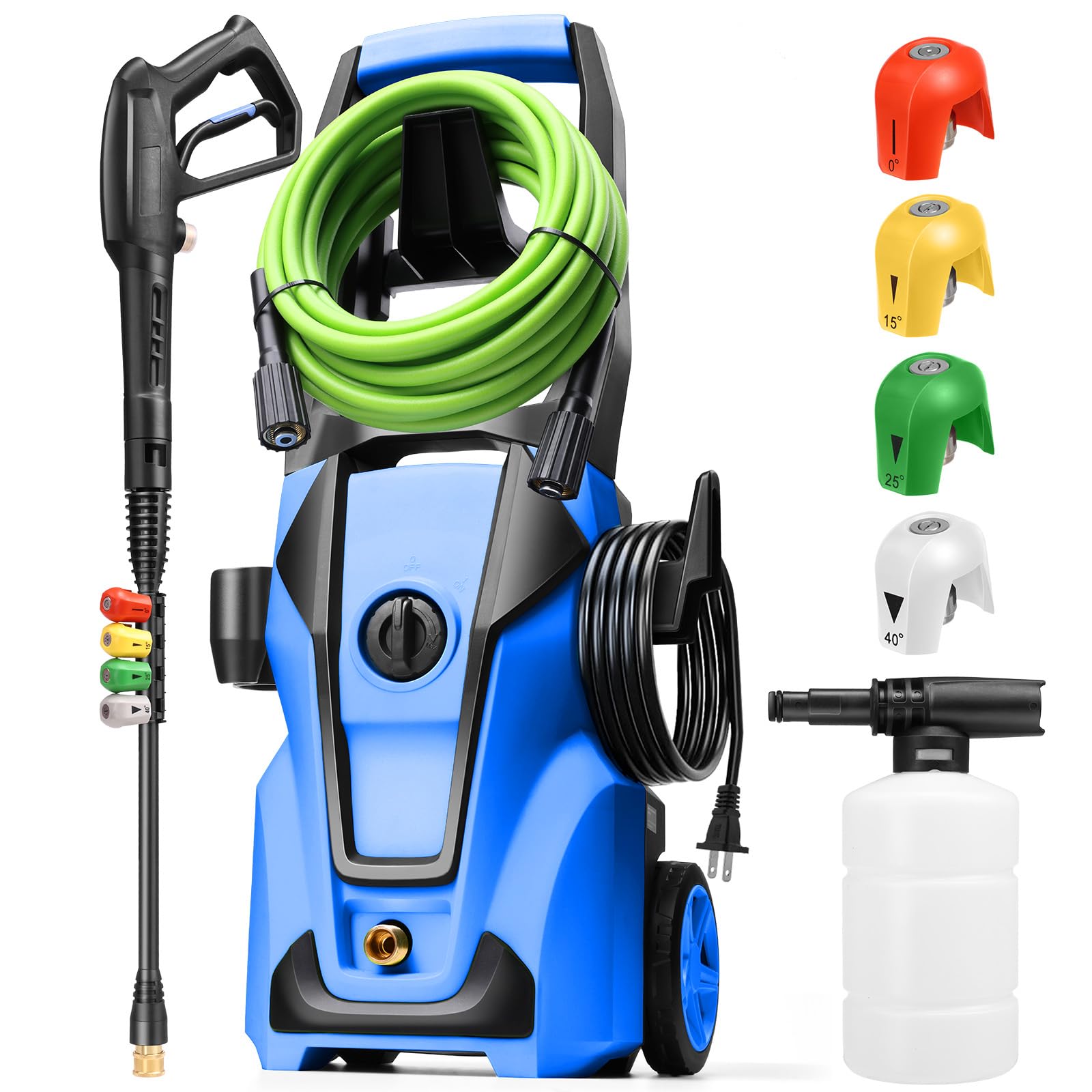 Imdot electric pressure washer blue chassis demonstrates premium power and design.
