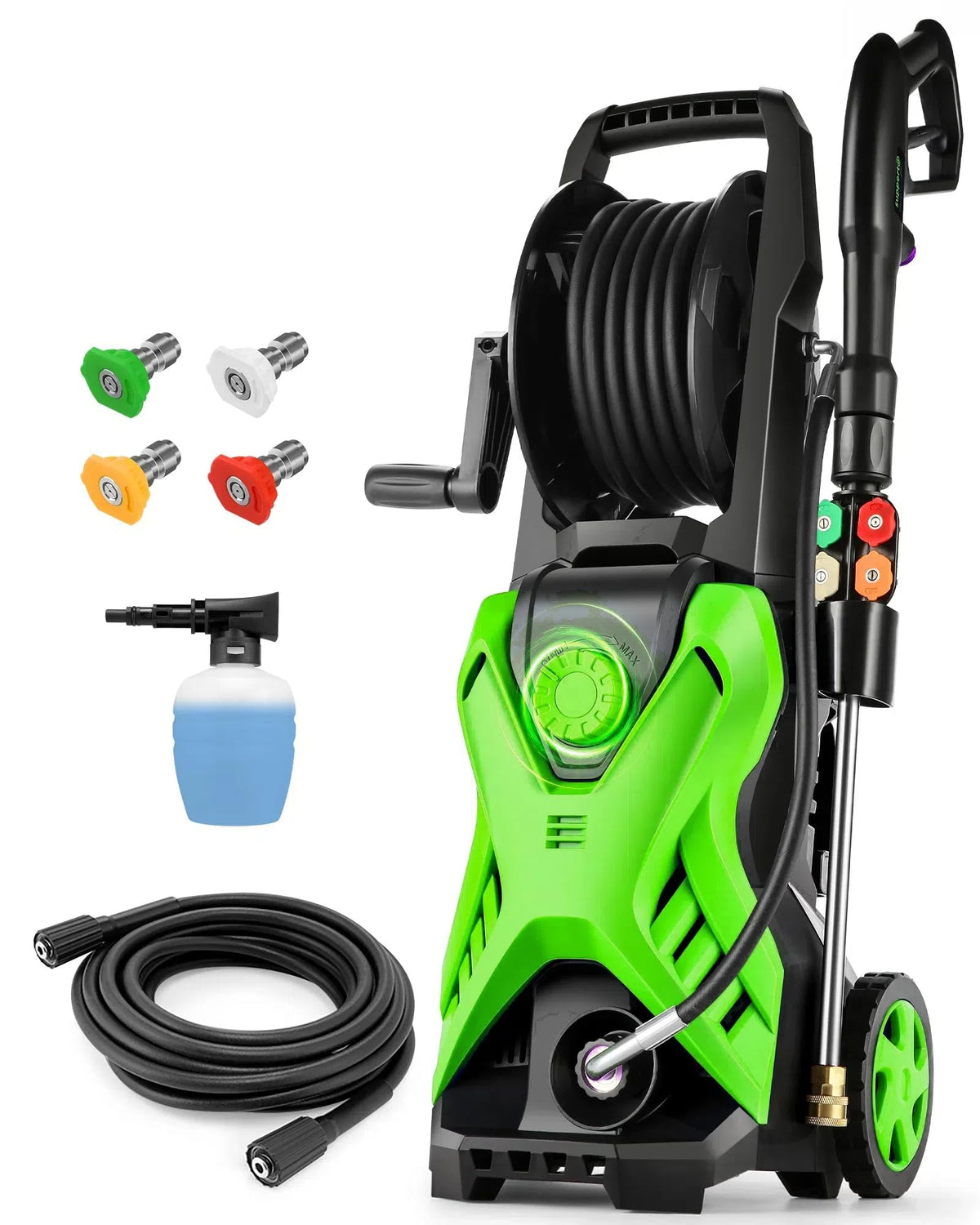 Imdot electric pressure washer front view for portable cleaning power.
