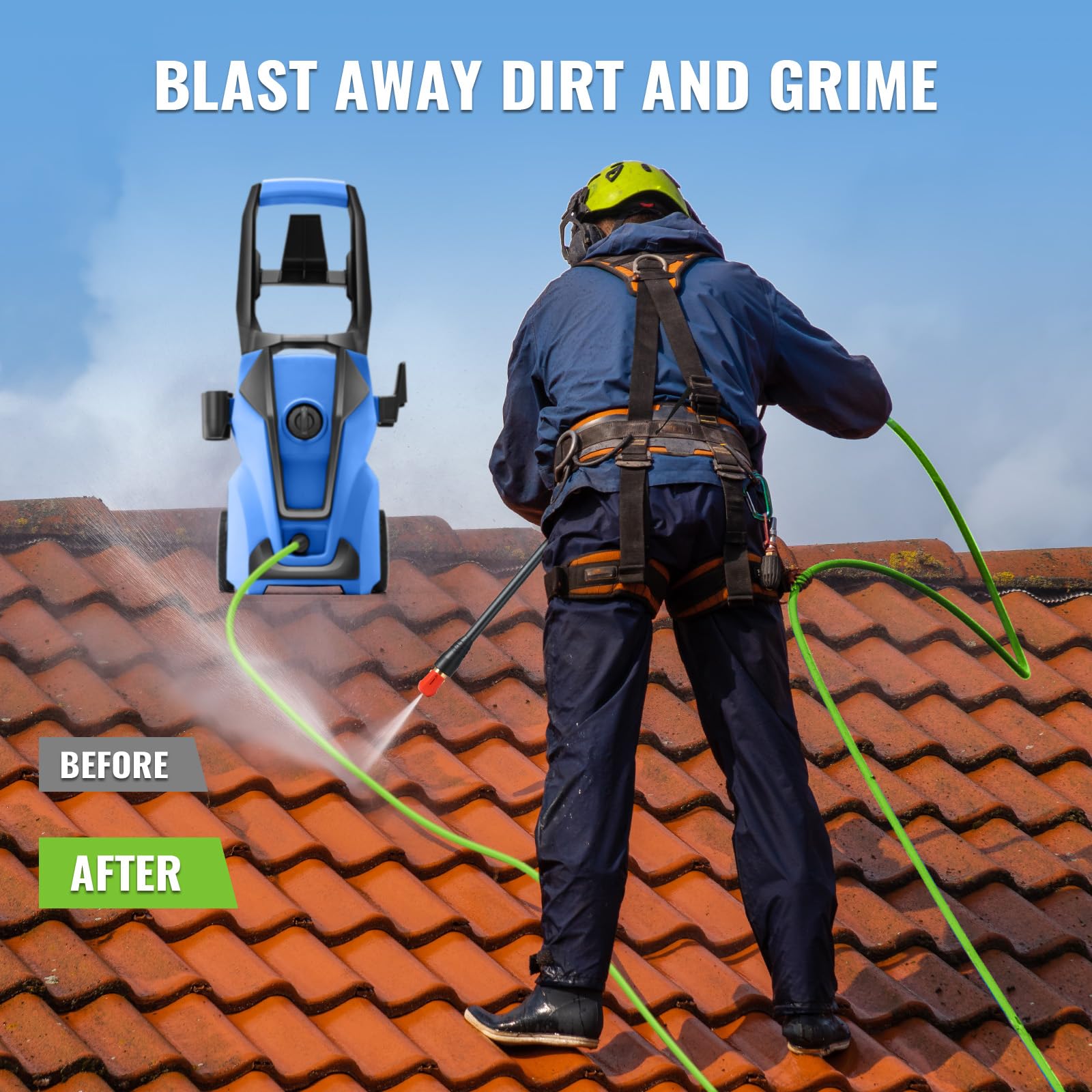 Imdot foam cannon attachment for car detailing and outdoor cleaning.
