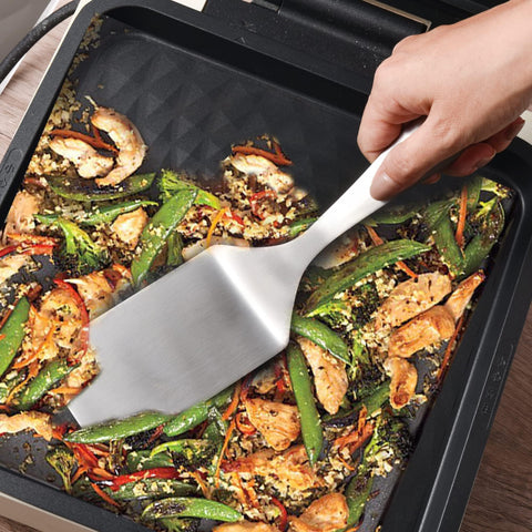 IMEEA brushed SUS304 spatula with a brushed finish cleans easily