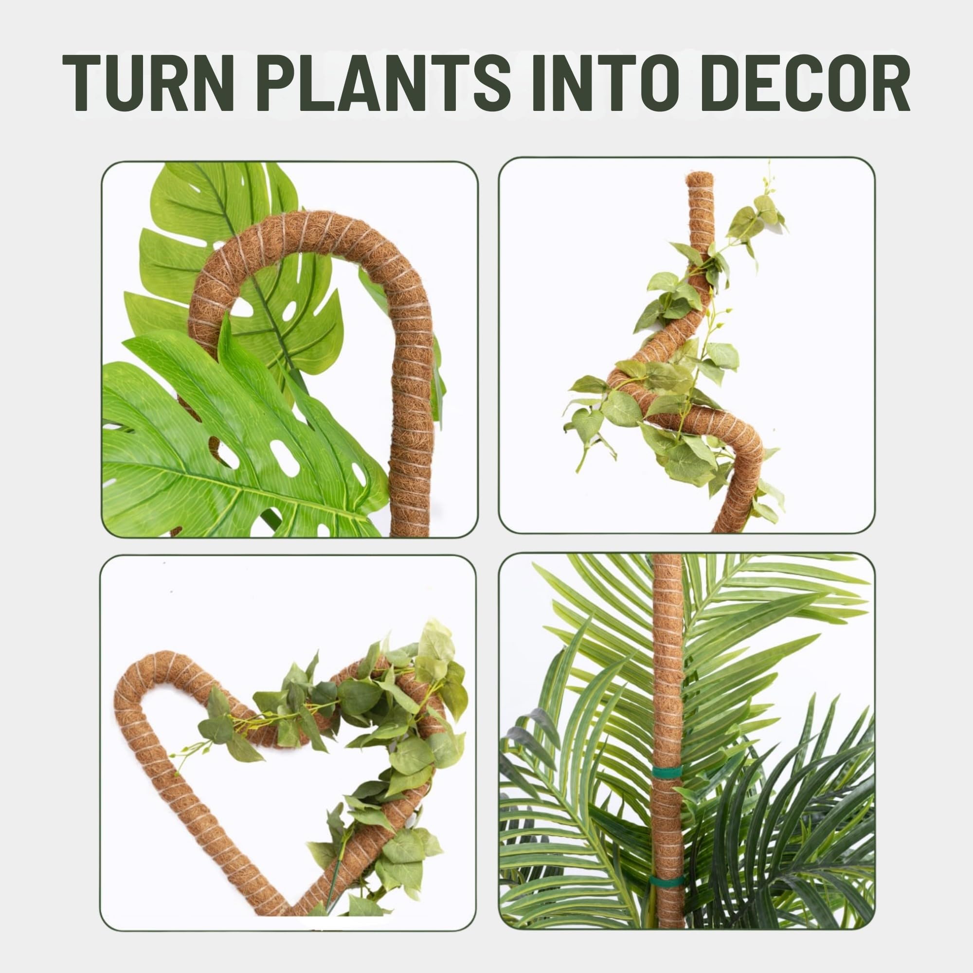 Imezos plant stake handle easily inserts into soil for stable support.