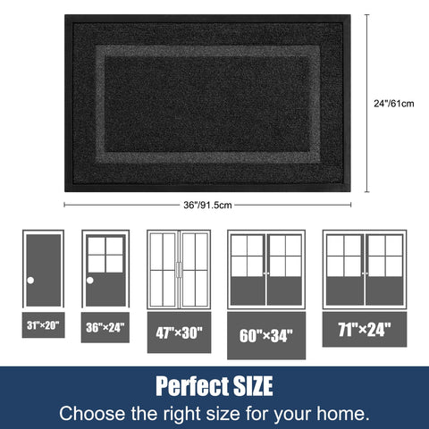 IM HOME 36x24 outdoor doormat captures dirt and water to keep floors cleaner.