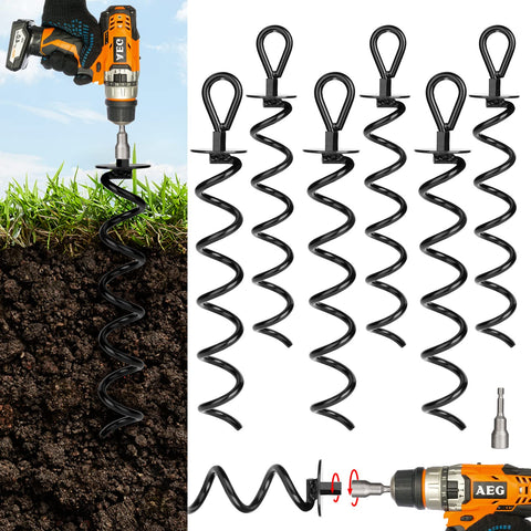 IMMERROT ground anchor 15.3-inch six-pack for secure outdoor installations