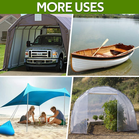 IMMERROT ground anchors securing tents, swings, fences, and sheds outdoors