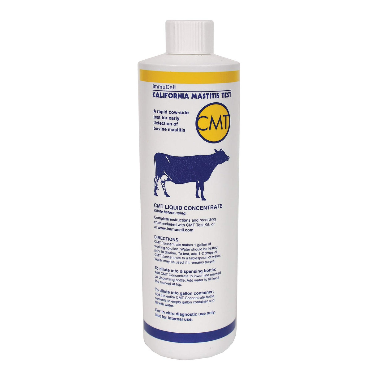 Immucell California Mastitis Test liquid concentrate bottle for on-farm screening.