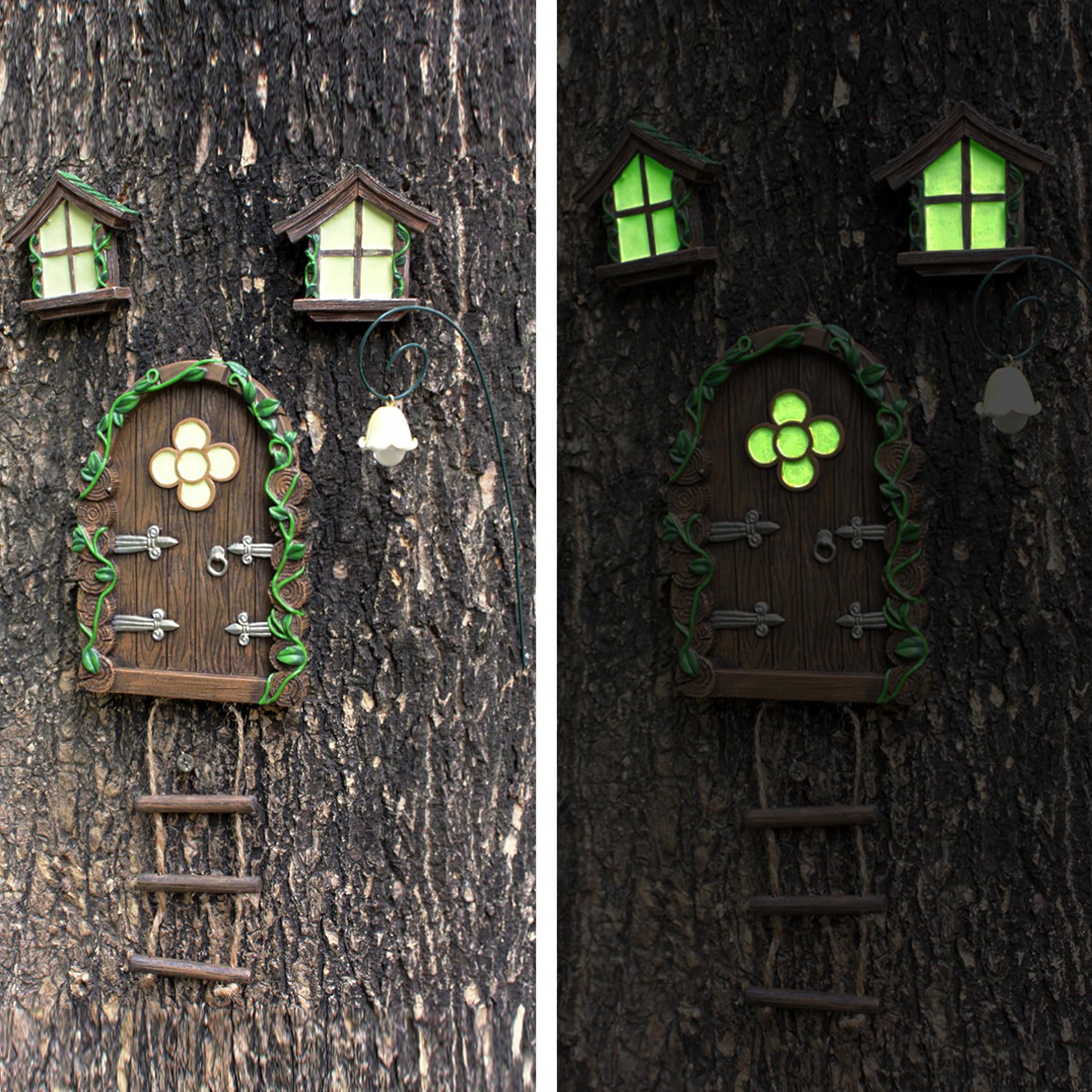 IMOFEE garden vignette featuring fairy door, sparks imagination in the yard.