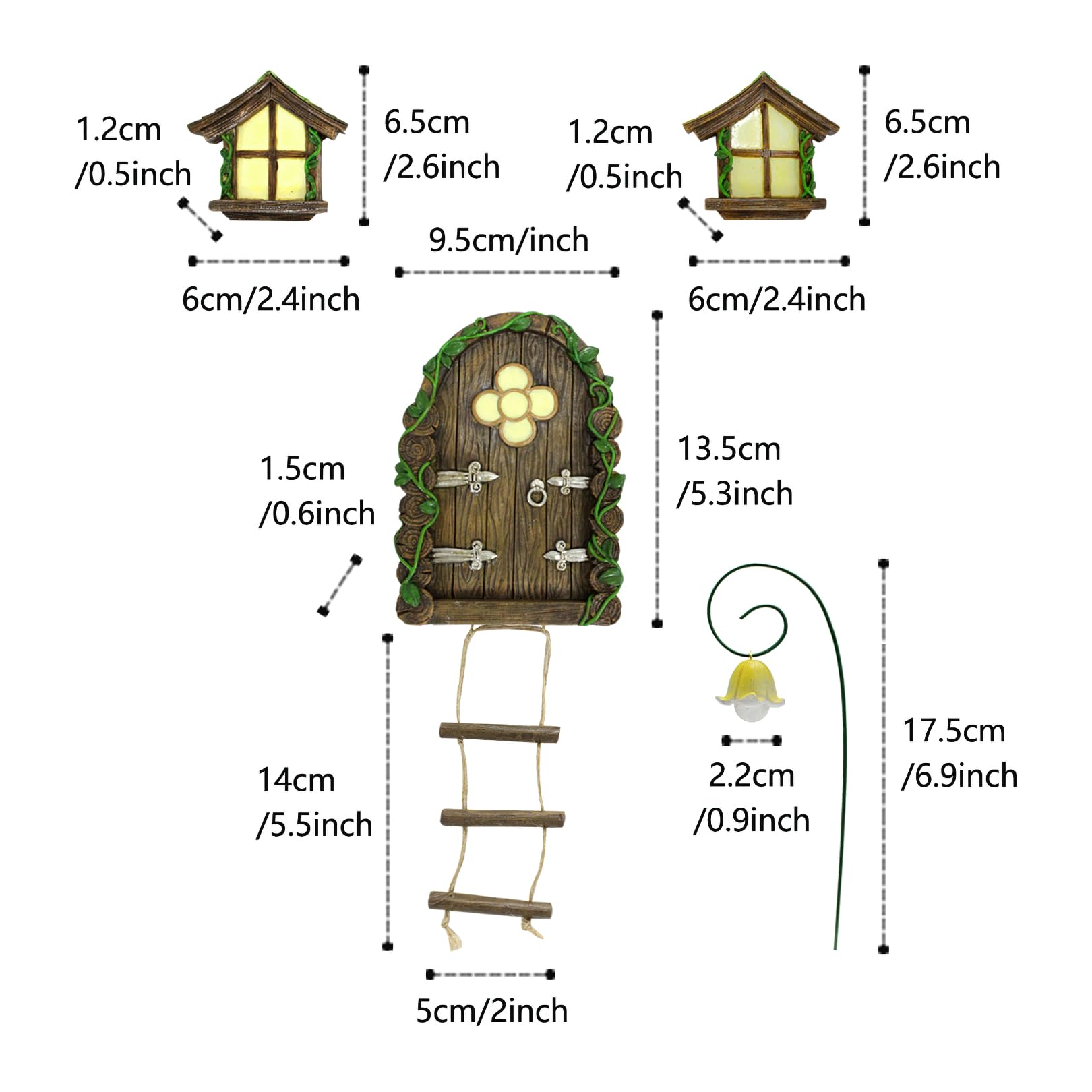 IMOFEE weatherproof fairy door outdoors, built to withstand yard weather.