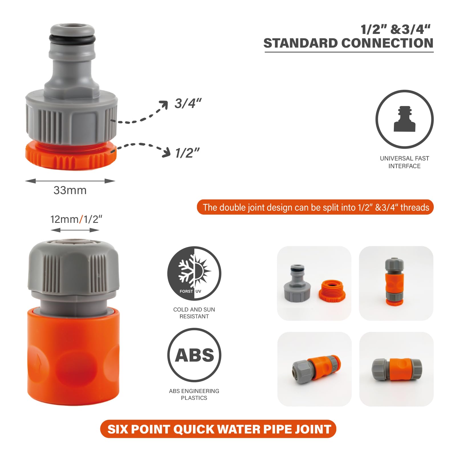 IMOR quick-connect hose fittings setup for seamless link between hoses and accessories.