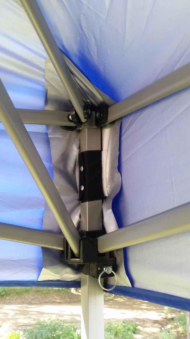 Impact Canopy replacement top light grey fabric close-up highlighting durable material.