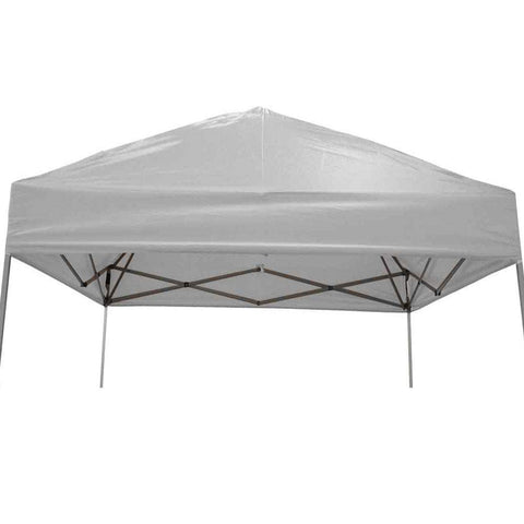 Impact Canopy replacement top light grey front view showing snug fit.