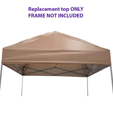 Impact Canopy replacement top in khaki color ready for quick outdoor setup