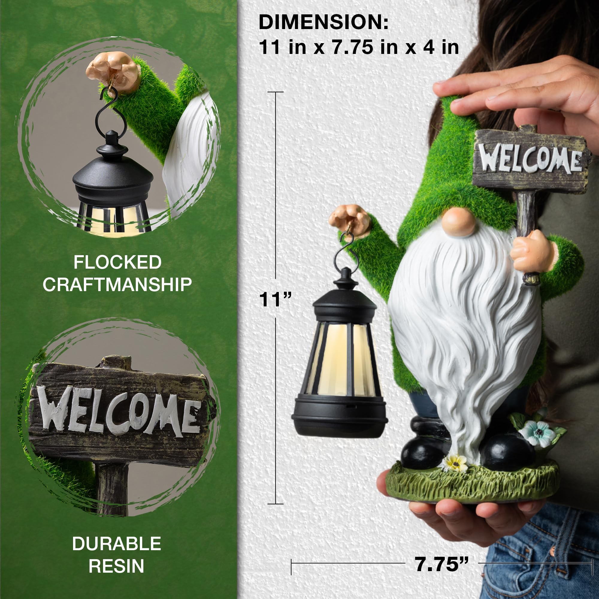 IMPECCABLE GOODS 11 inch gnome complements any garden decor style