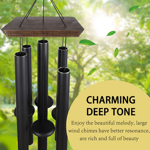 Implication pentatonic tuned aluminum tubes create melodic, rich resonance.