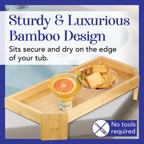 Close-up of ample surface space on the IMPRESA tray for multiple items.