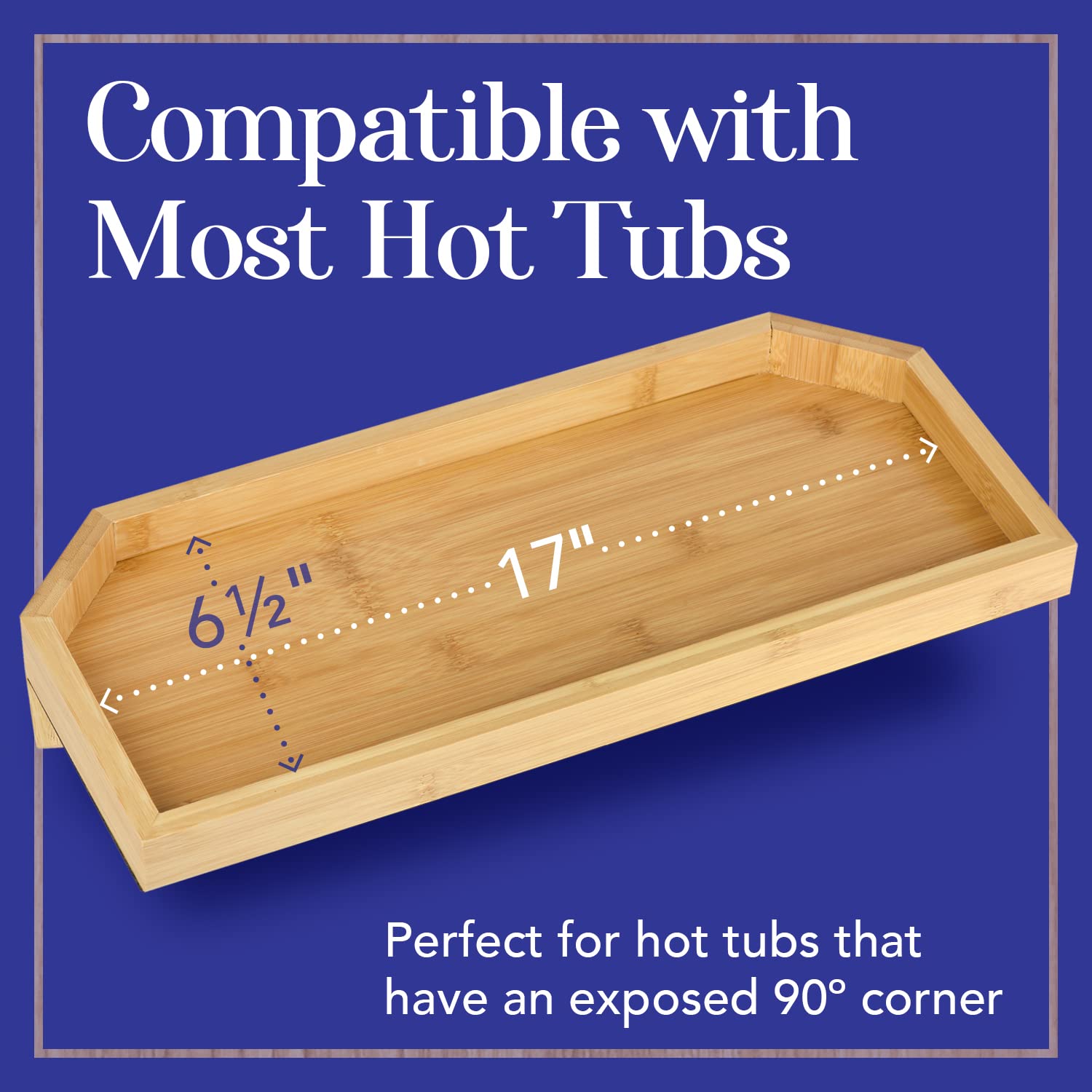 UV-coated bamboo panel on the IMPRESA tray resists weather and fading.
