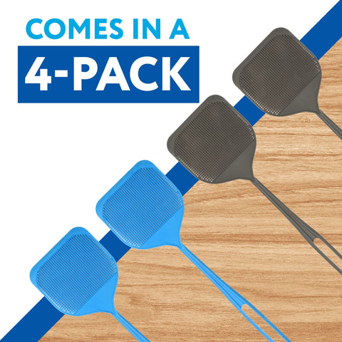 IMPRESA blue grey swatter blends with home decor and stores easily