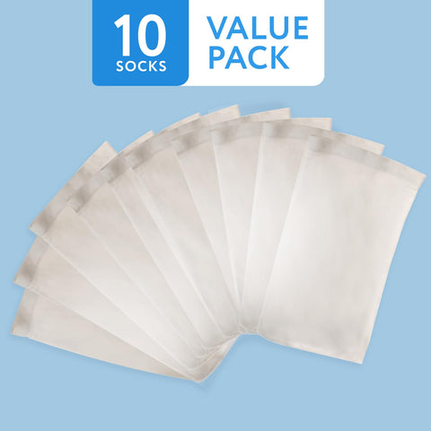 IMPRESA Pool Skimmer Socks easy rinse for quick reuse.