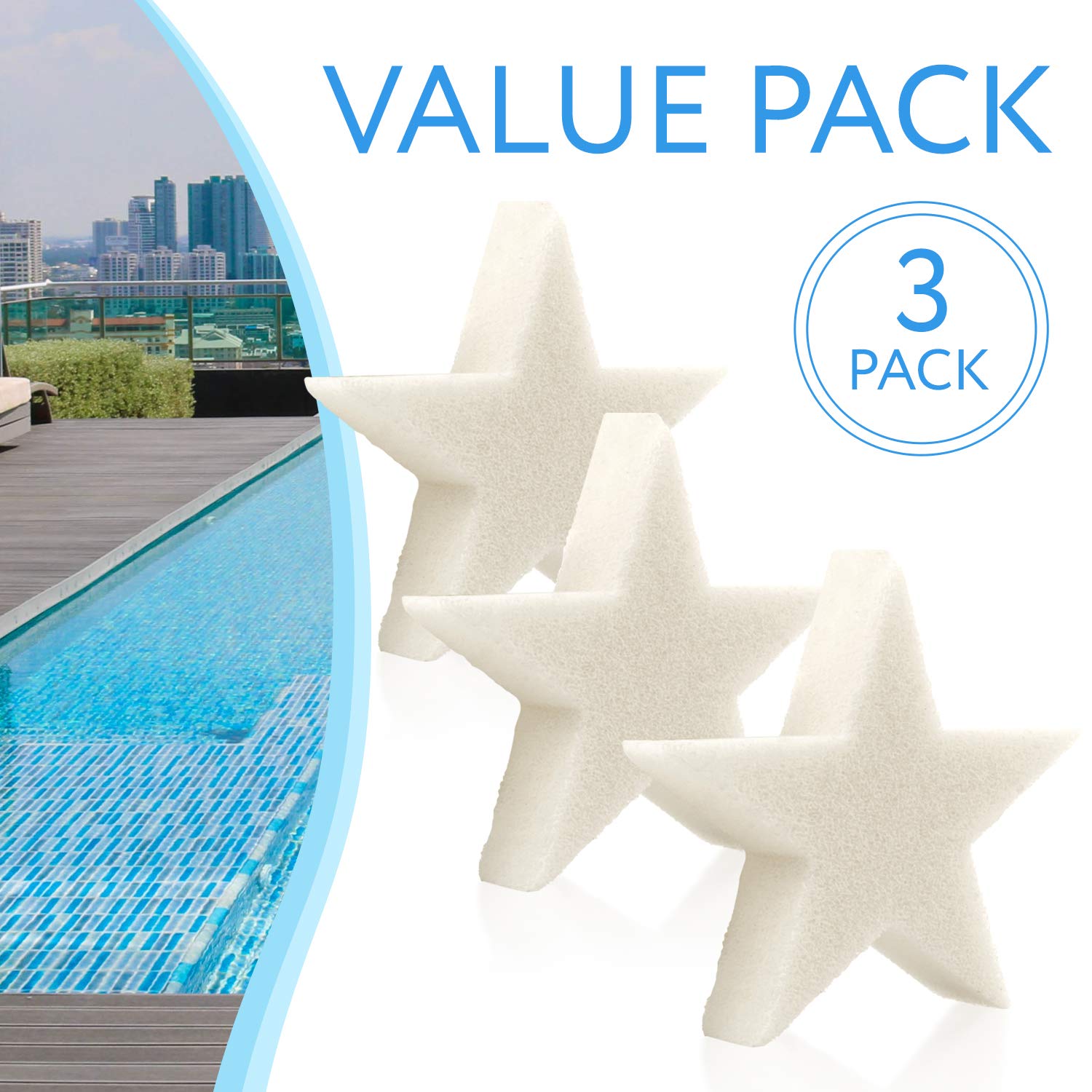 IMPRESA Scum Star sponge in skimmer helps keep water flow clear.